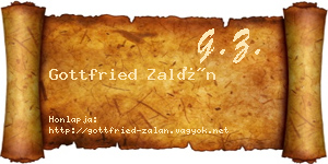 Gottfried Zalán névjegykártya